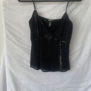 black silk camisole